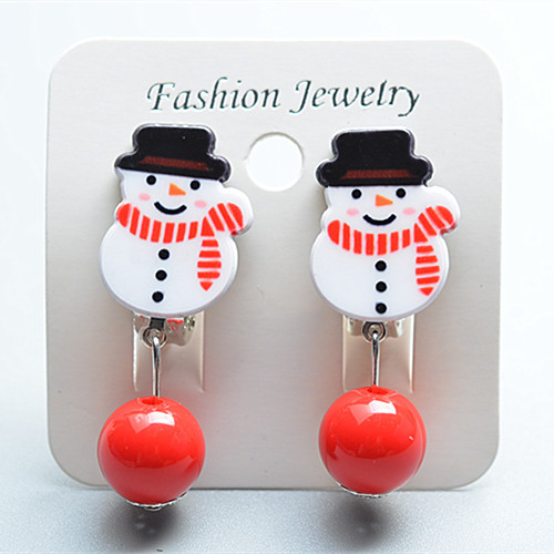 8g Weight Ear clips Classification 1 Pair Quantity Holiday Occasion Plastic Material Christmas Festival Cartoon Character Pattern Kid'S Gender Fashion Style Fashion Cartoon Character Plastic Christmas Kid'S Ear Clips 11