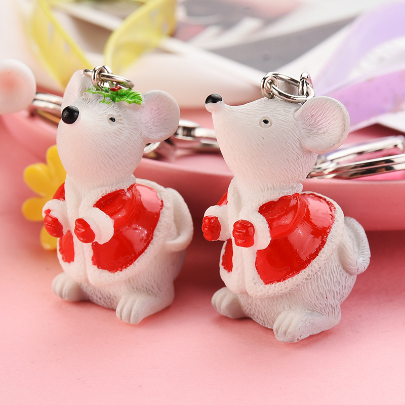 Weihnachten Süße Kleine Maus Schlüsselanhänger Großhandel Nihaojewelry display picture 8