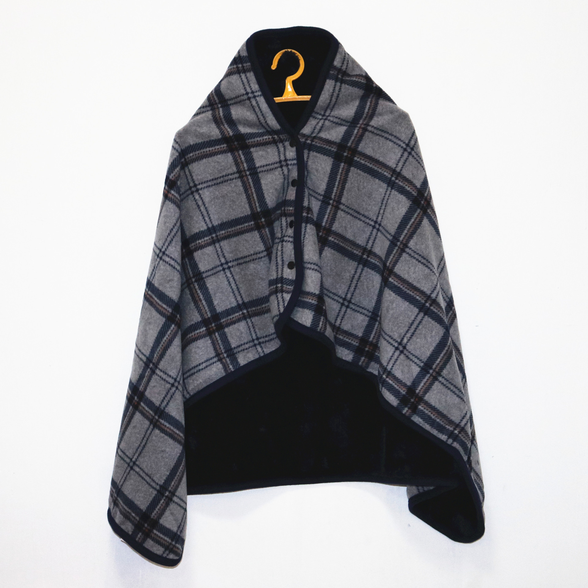 Plaid Lazy Blankets Flannel Wearable Cape Fleece Winter Tartan Robe