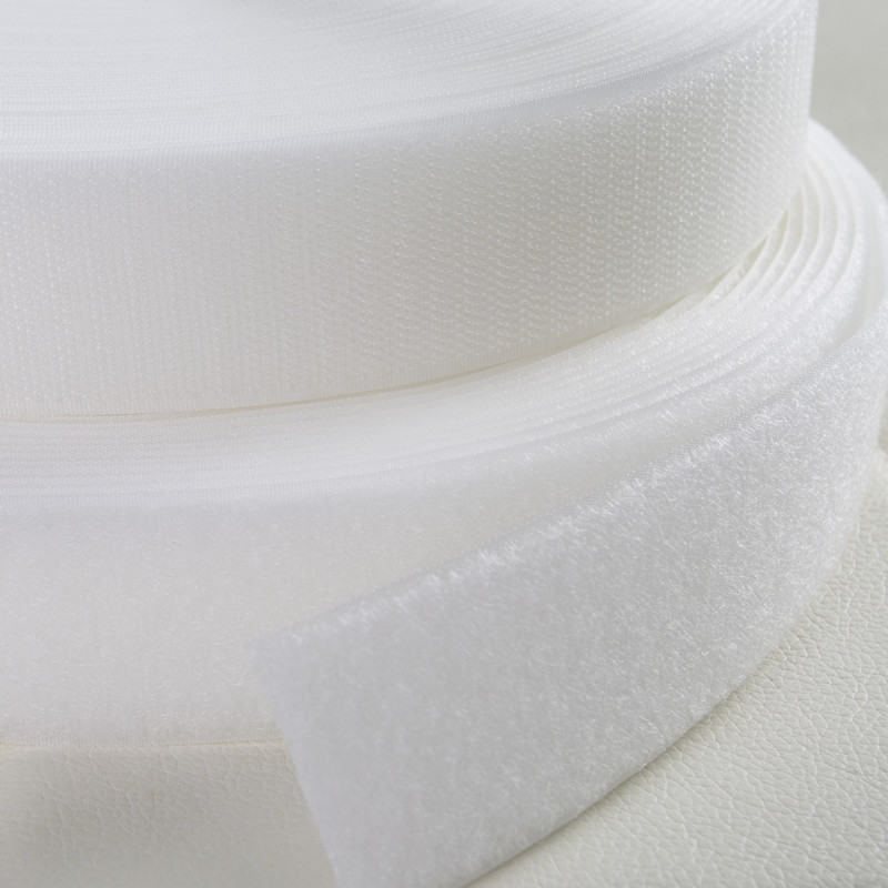 健力 11cm引钩牌100%全尼龙勾面毛面粘扣带辅料背靠背黑白彩色