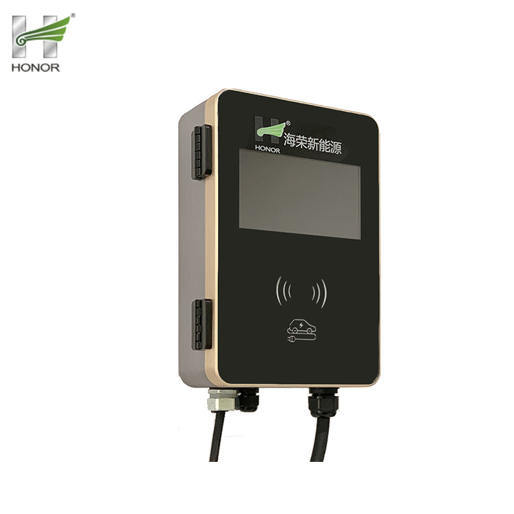 江苏海荣钛空拉丝铝合金7KW壁挂式汽车交流充电桩壳体
