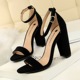 0509-1 European and American style women's shoes Summer high-heeled shoes fashion simple thick-heeled high-heeled sexy nightclub with sandals