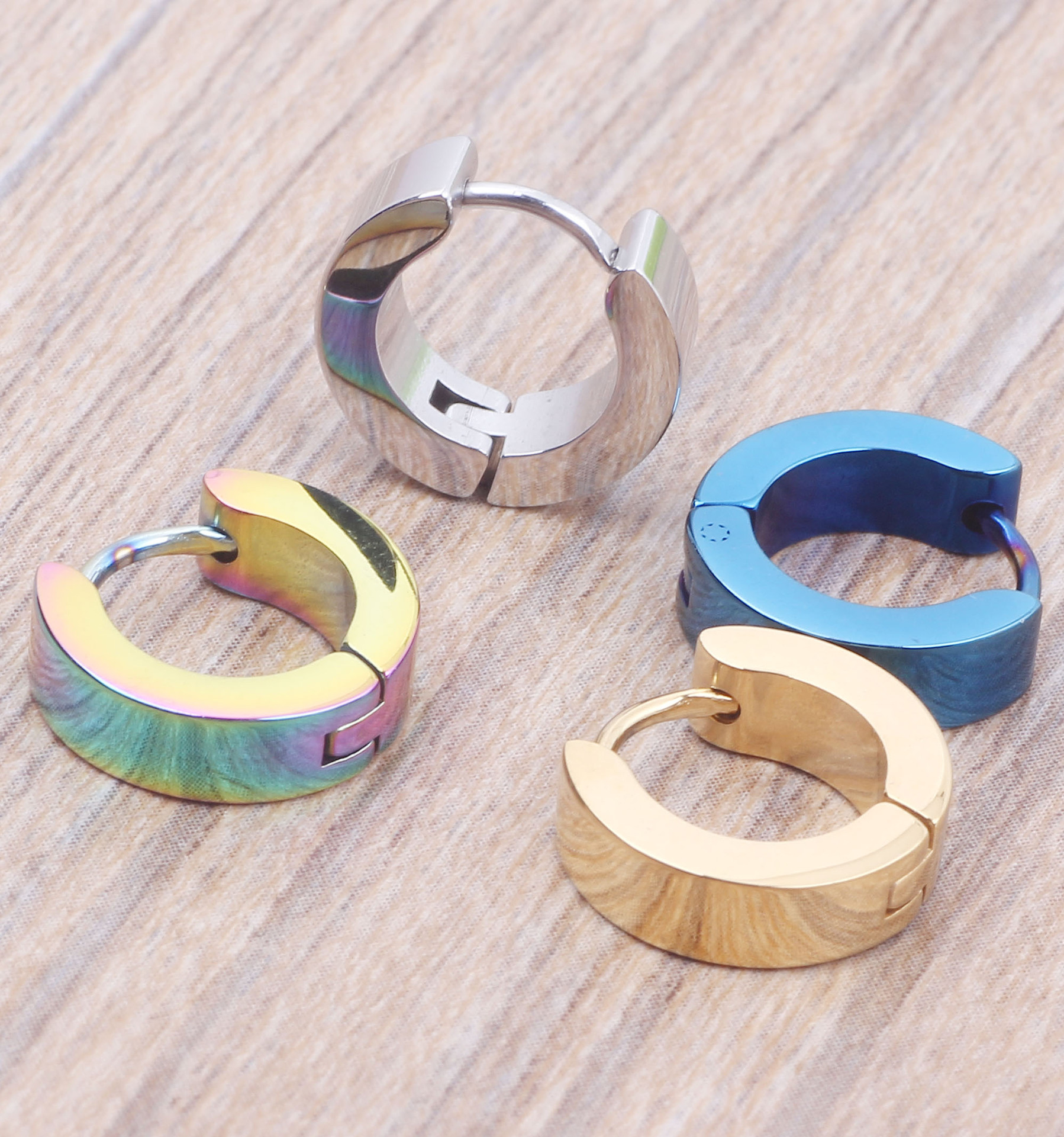 Titanium Steel Korean Style Classic Simple Earrings for Women and Men, Piercing Jewelry detail image 10