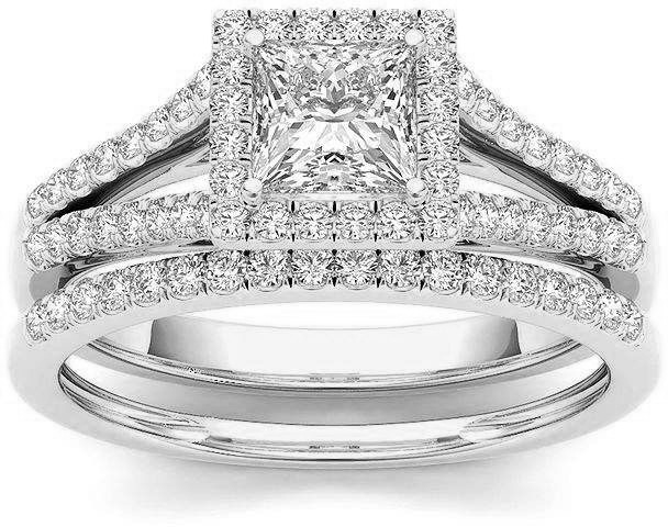 Sanjie transfronteriza Venta caliente diamante cuadrado anillo de oro chapado en oro con incrustaciones anillo de circón joyería de las mujeres europeas y americanas