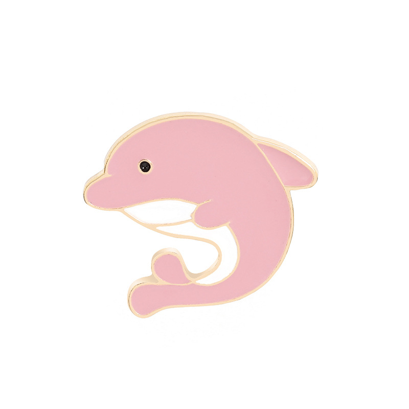 Unisex Gender Plating Design Novelty Pin Animal Fish Alloy Plating Unisex Brooches