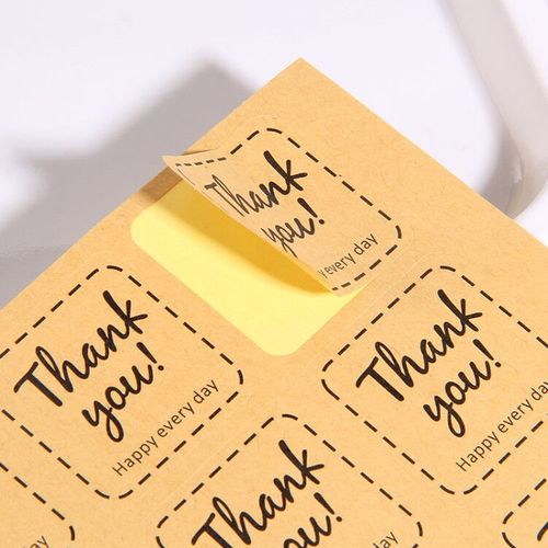 Thank you baking stickers, kraft paper stickers, packaging sealing stickers, gift box blister box decoration stickers