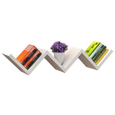W-type creative shelf divider storage rack decoration rack wall-mounted wall shelf bracket divider bookshelf