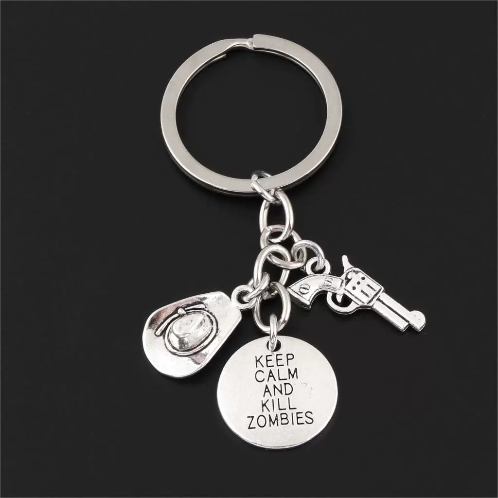Европейский и американский творческий брелок Keep Calm and Kill Zombies Walking Dead Stomato Zombie Zombie Keychain