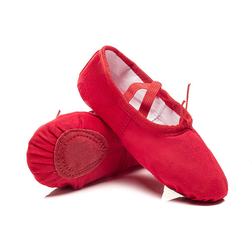 Flesh-colored leatherless canvas soft-soled toddler yoga shoes, children's dance shoes, cat claw shoes, ballet shoes, adult wholesale