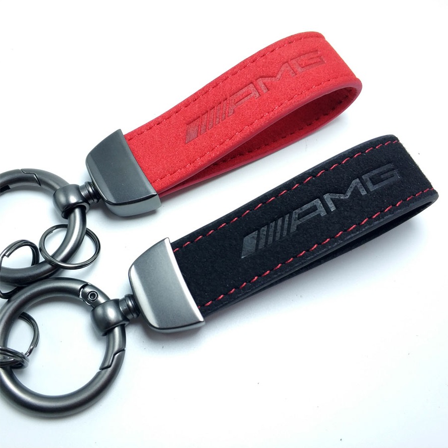 潮牌翻毛皮汽车钥匙扣挂件男士个性车用车标金属钥匙圈腰挂扣定制|ms