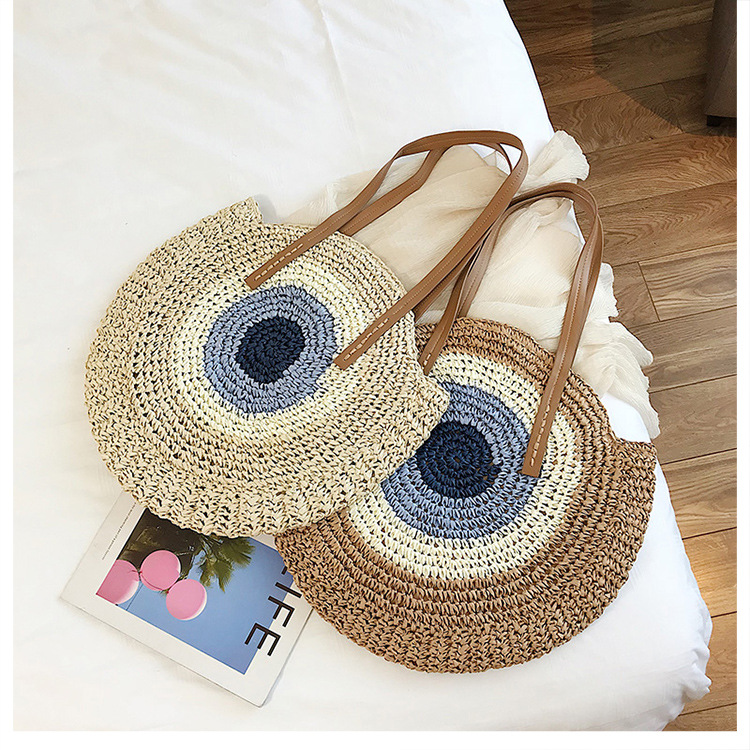 Large Fashion Straw Bag Hander Bag display picture 22