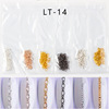 Six -grid nail chain bag installed flat super fine snake bone chain Japanese color small accessories nail art