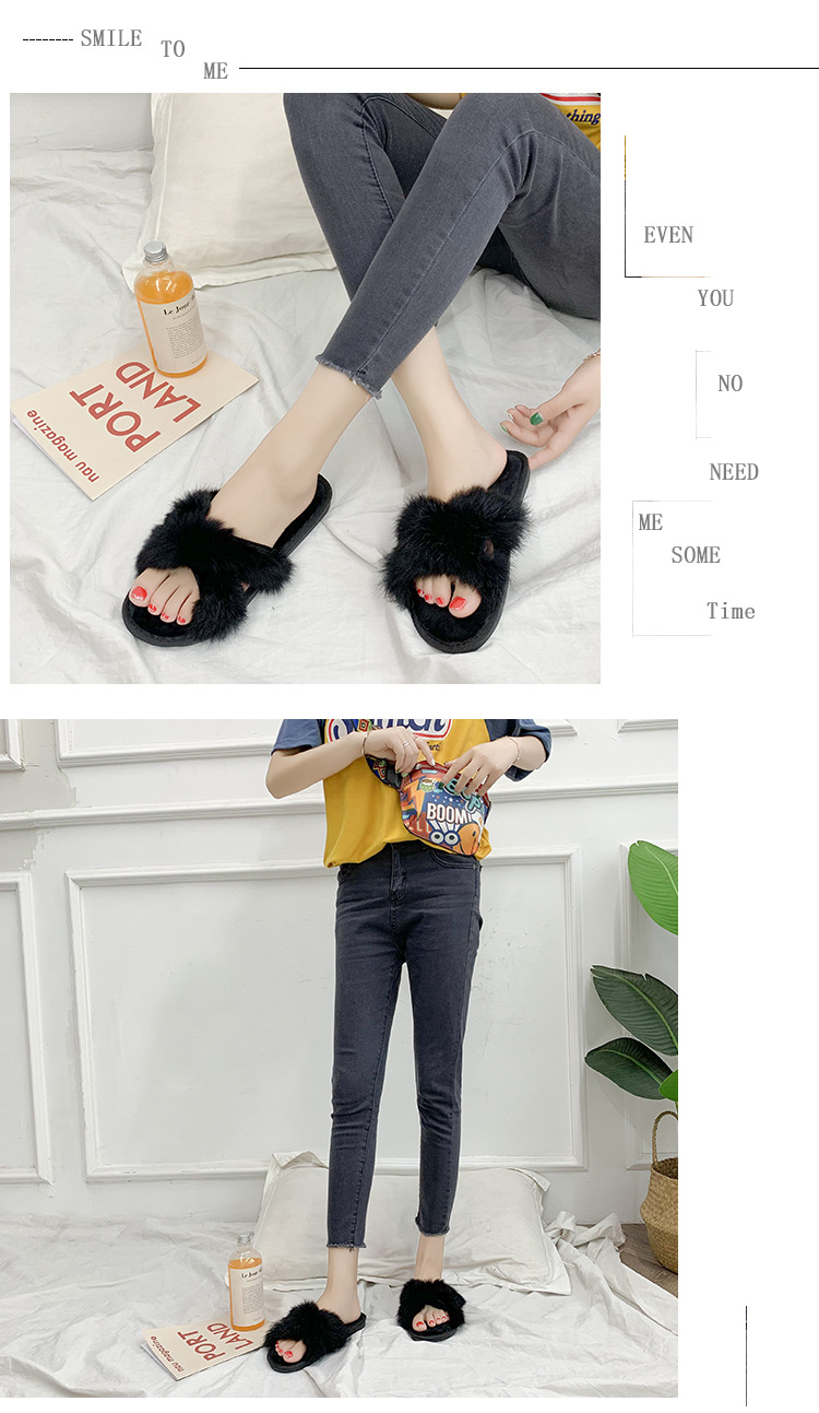 autumn  non-slip wear-resistant plush slippers NSPE21672