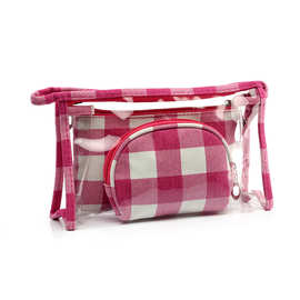 韩版维西格化妆包帆布化妆袋三件套pvc化妆包旅行收纳包