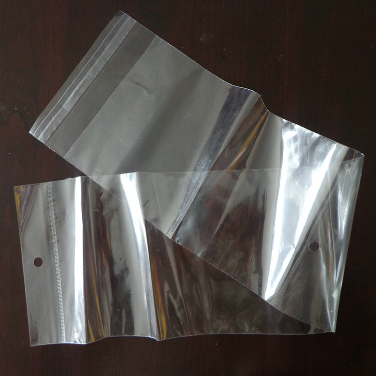 欧诺直供优质带自粘胶的opp塑料包装袋 大量各规格现货 pp假发袋