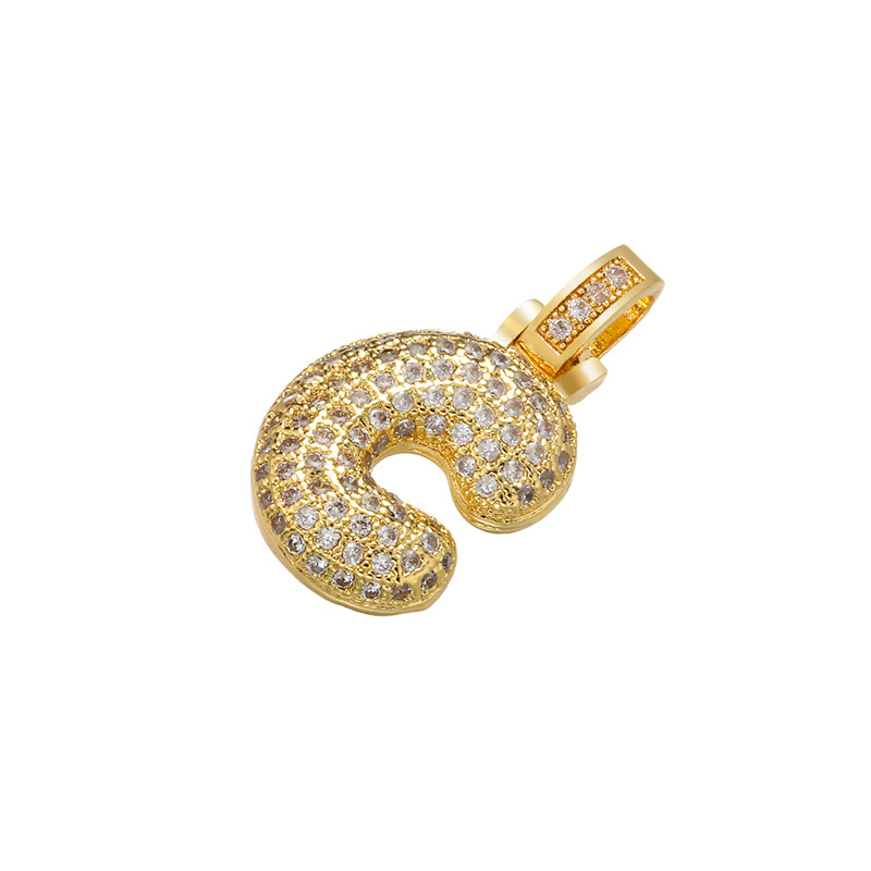 6g Weight Pendant Jewelry Making Type Zircon Inlay Material DIY Jewelry Accessories Classification 1 Piece Quantity Copper Material Letter Pattern All Seasons Season Polished Finish Plating Design Hip-Hop Style White, Gold Color 1 Piece Copper Zircon Bubble Letter Polished Pendant DIY Jewelry Accessories 4