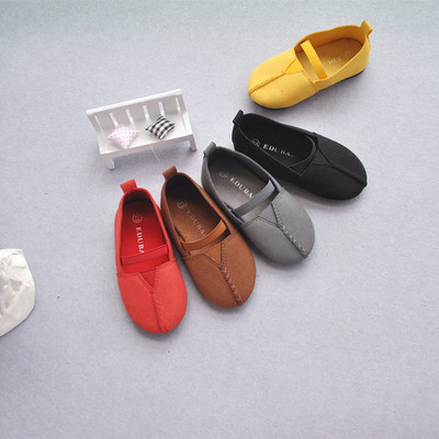 春秋儿童超纤皮单鞋女童新幼儿园单鞋防脱防掉脚软底鞋子批发代发|ru