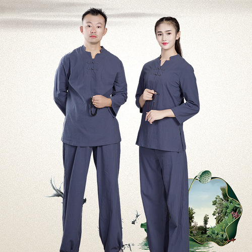 tai chi clothing kung fu uniforms Cotton hemp yoga clothes meditation and tea ceremony clothes