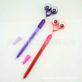 创意圆珠笔直销 儿童奖品类卡通笔 超市套装笔 大眼睛造型笔