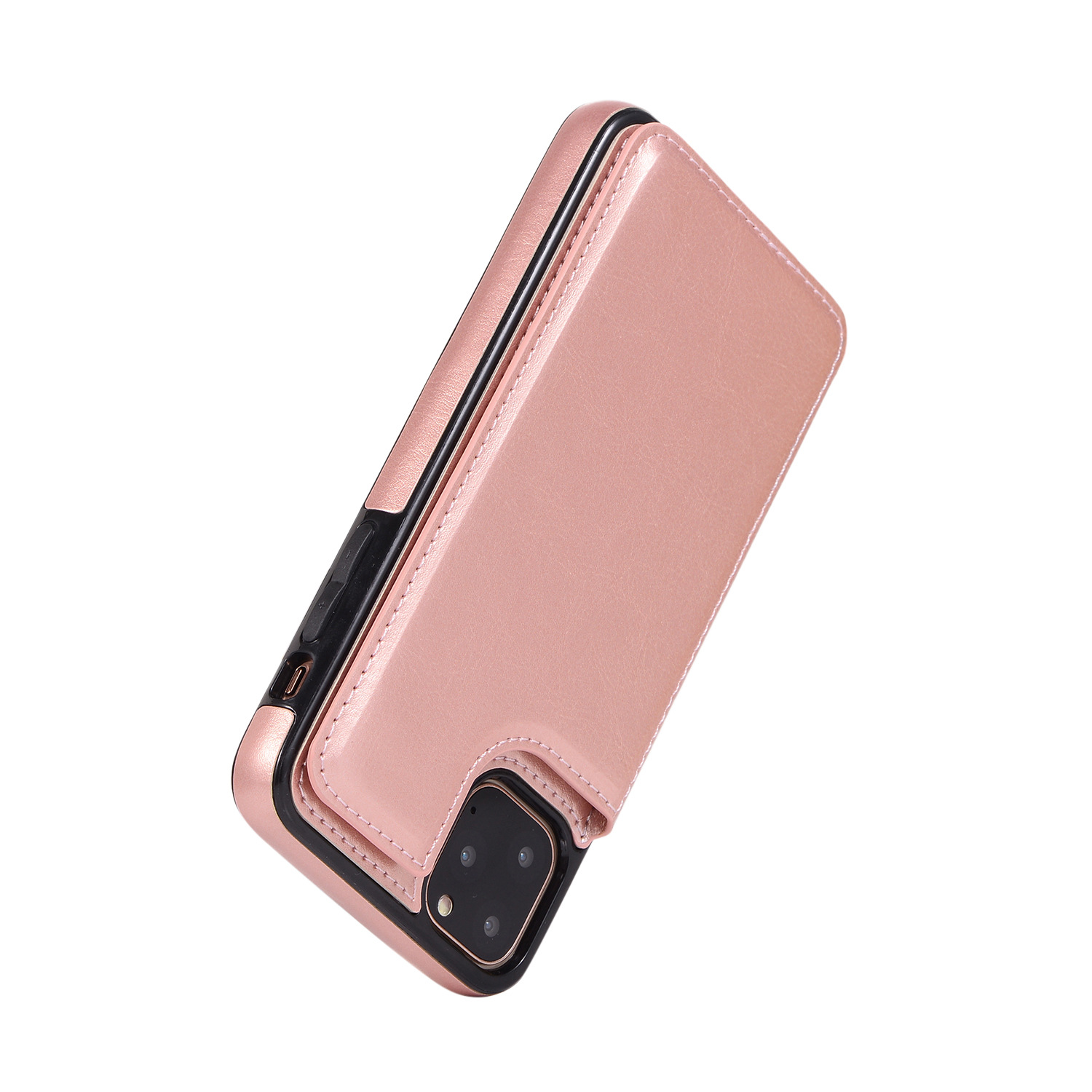 Leather Phone Case For Iphone 16 Pro Max Protective Card Holder_voghion.com