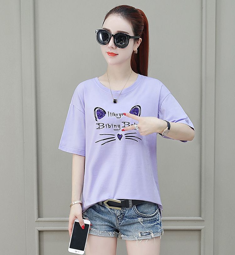 T-shirt femme en Mélange de coton - Ref 3315657 Image 27