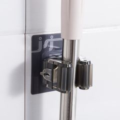 Mop hook, mop cloth, plastic hanger, broom, adhesive wall-mounted mop clip card holder, mop rack without punching