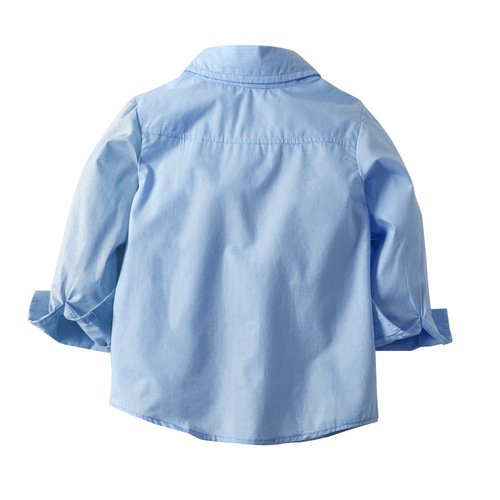 Cross-border Boys' Long-Sleeved Collared Shirt with Bow Tie and Denim Overalls—Children's Formal Party Dress Suit