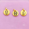 Brass cartoon epoxy resin, pendant, golden jewelry, Chinese horoscope, wholesale