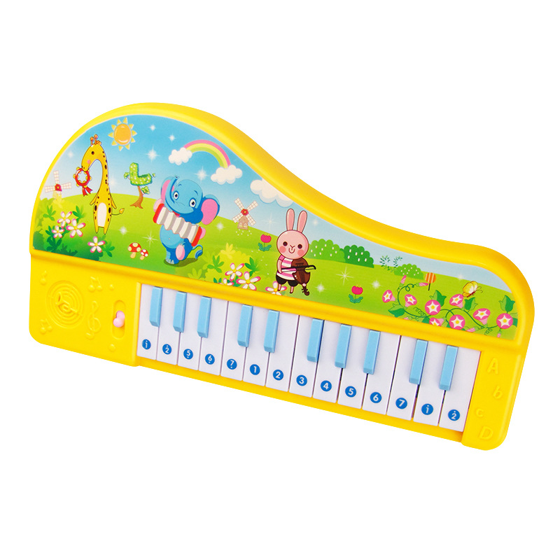 Simulación de iluminación educativa de educación temprana para niños nuevos Órgano electrónico de 24 teclas 1-3 años de edad Puesto de juguete de tesoro femenino Venta caliente al por mayor