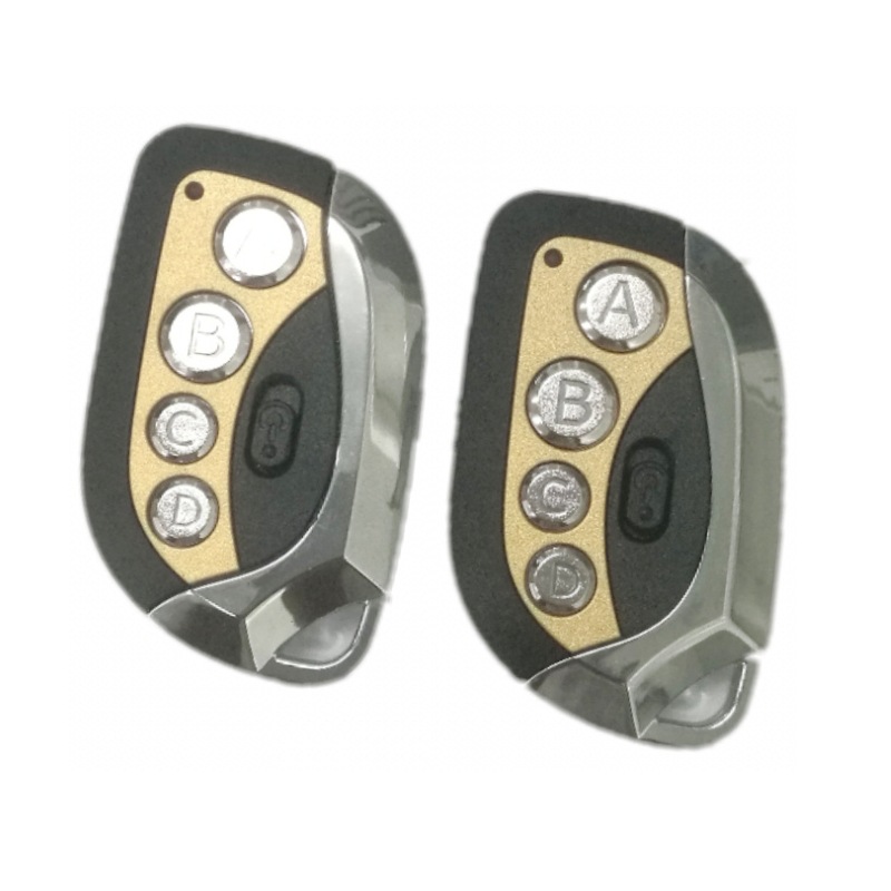 金属四键带电源开关学习码315/433频率遥控器1527学习车库门遥控