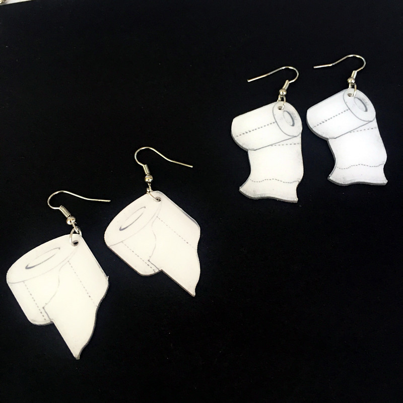 Creative Tissue Earrings Cute Acrylic Drop Earrings display picture 3