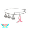 Anti -breast cancer logo faith, love, hope pink ribbon pendant can adjust the spot batch of bracelets