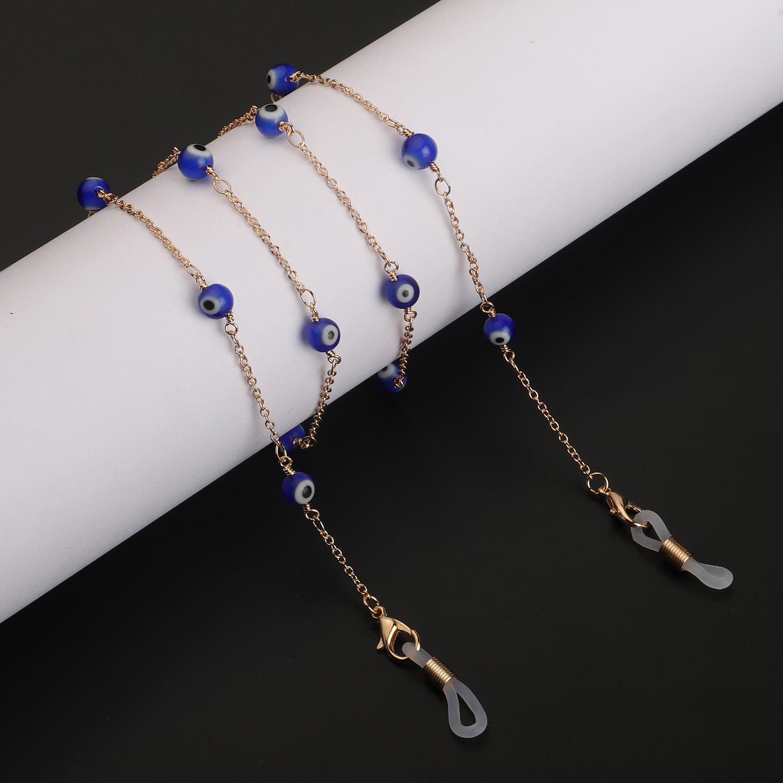 Fashion Chain Blue Eye Beads Handmade Glasses Chain Anti-lost Chain display picture 5