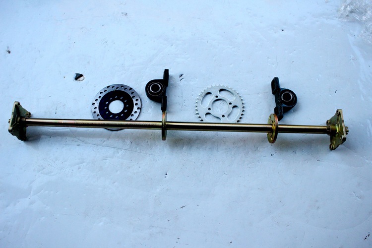DIY three-wheel four-wheel motorcycle ATV kart modification accessories 1 m rear suspension bold rear axle rear axle