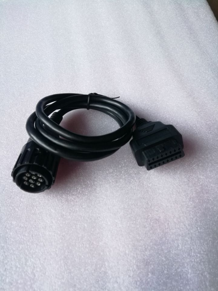 现货汽车检测仪连接线10PIN cable to 16PIN 摩托车检测仪连接线