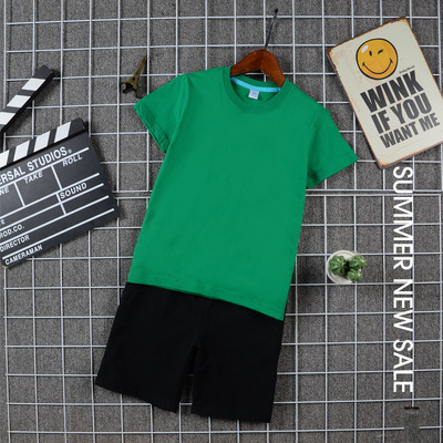 summer children Short sleeved suit CUHK student motion shorts suit girl Teenagers Korean Edition Two piece set