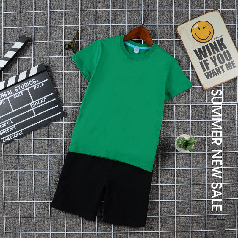 summer children Short sleeved suit CUHK student motion shorts suit girl Teenagers Korean Edition Two piece set