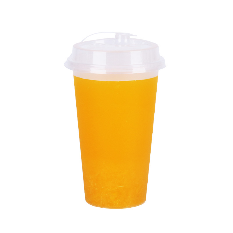 90 Caliber Disposable Milk Tea Cup Wholesale Plastic Cup Frosted Packaging Cup Cool Drinks Cup Drink Cup 500-700ml