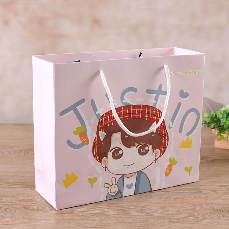 韩系时尚服装包装袋印刷logo 购物手提纸袋礼品手提袋