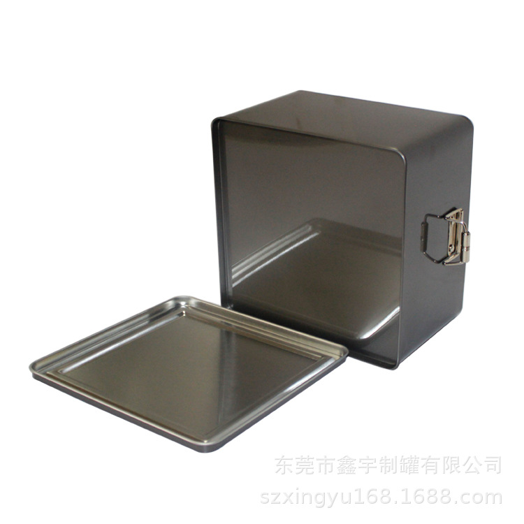 Caja de hierro cuadrada de té caja de hierro