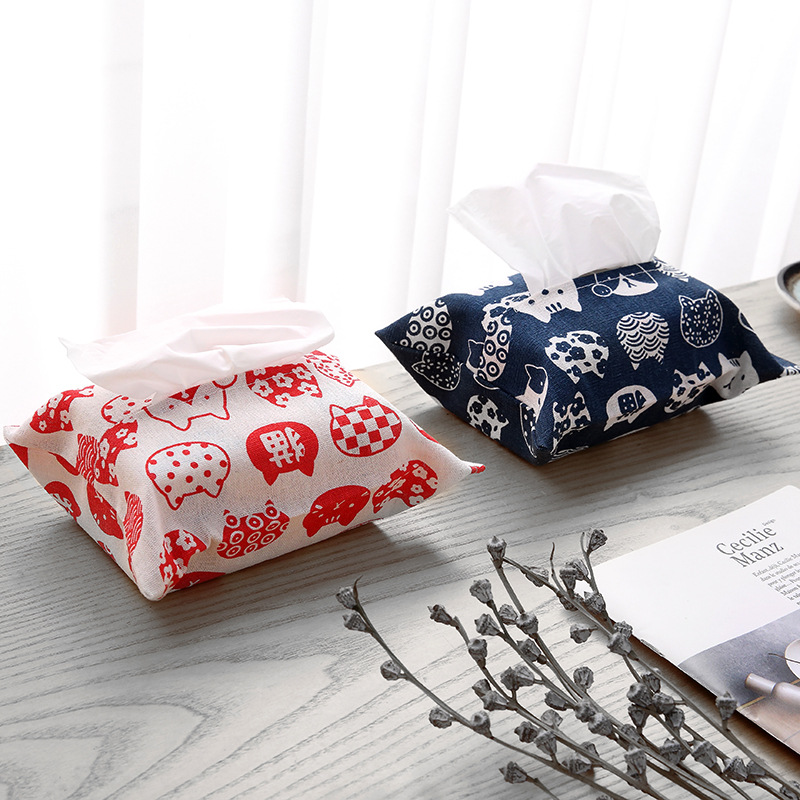 Cotton and linen towel bag cover cotton and linen minimalist small…
