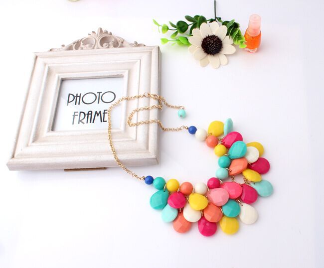 100g Weight Jewelry Set Classification Earrings + Necklace Quantity Holiday, Daily Occasion Alloy, Plastic, Resin Material Water Droplets Pattern Women's Gender Plating Design Lady Style Lady Water Droplets Alloy Plastic Resin Plating Women's Jewelry Set 12