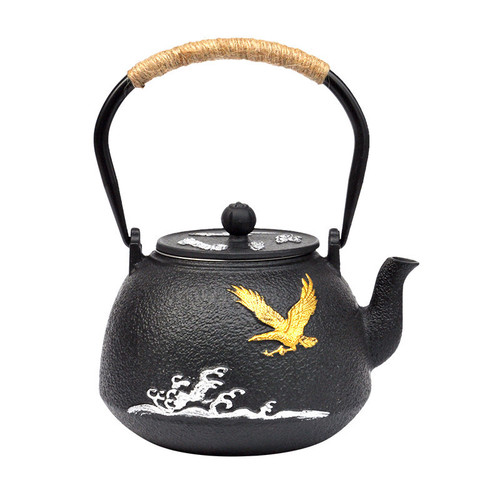 2020 New Cast Iron Teapot Imitating Japanese Nanbu Cast Iron Tea Pot Iron Water Kettle Household Wholesale