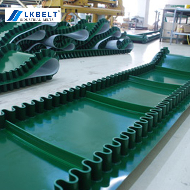 厂家供应pvc输送带 绿色裙边挡板环形输送带 食品机械传动带出售