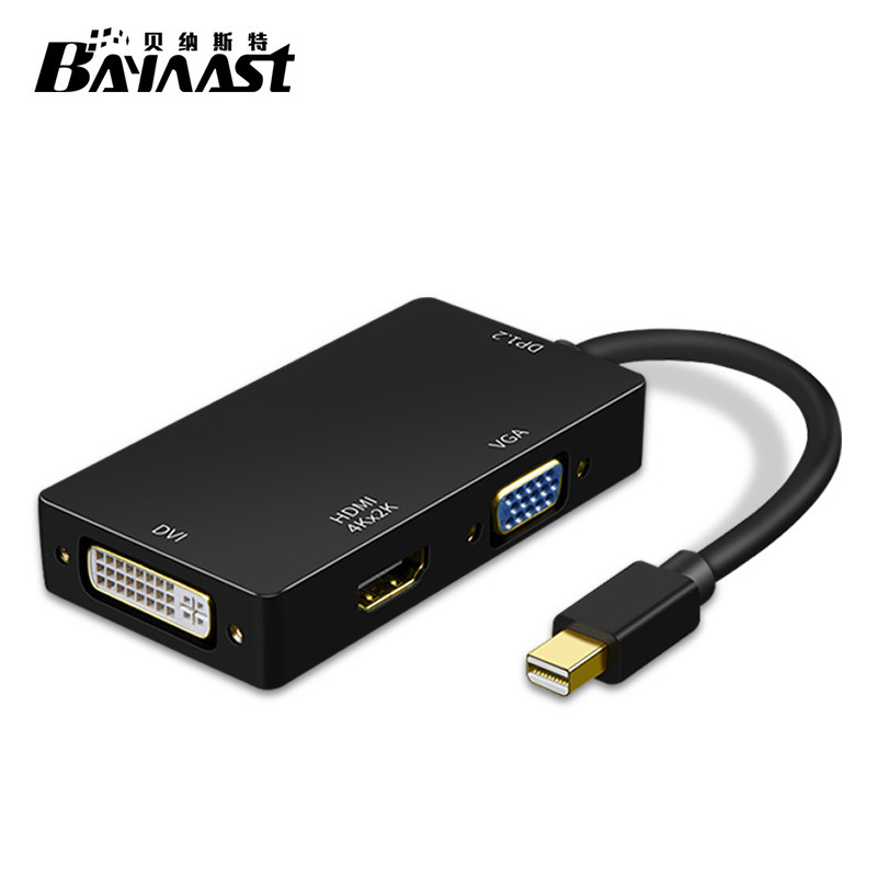 4K lightning mini dp to hdmi vga dvi three-in-one adapter cable mini DP to VGA cable