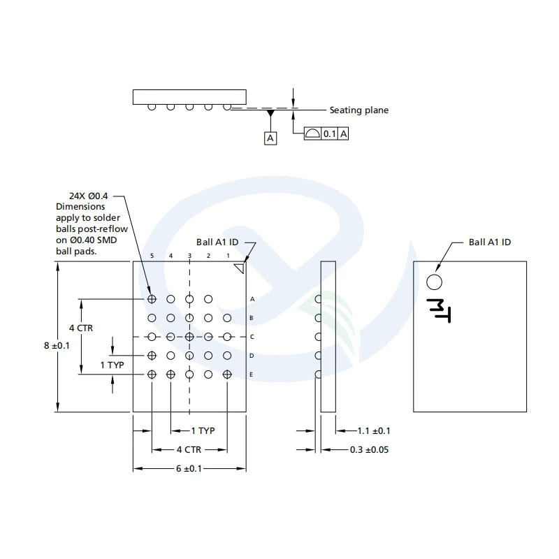 Новый образец MT29F4G08ABADAH4: D NX164 FBGA-63 чип памяти IC
