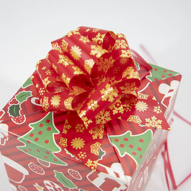 Bola de La Flor de Navidad-copo de nieve de fondo rojo