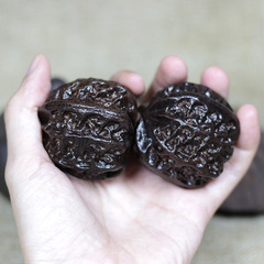 Leather black wood handball ball toy pieces fitness ball handball elderly health ball wooden crafts handle pieces supply