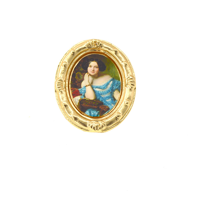 Retro demi-season brooch