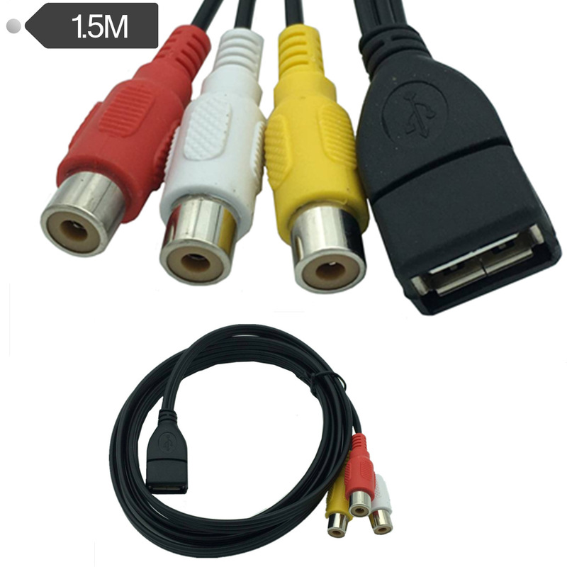 USB to AV audio and video cable top box cable usb a female to 3rca bus usb to three Lotus AV cable